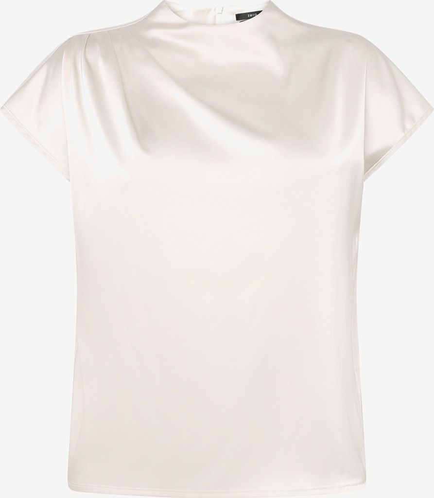 Satinbluse mit Stehkragen