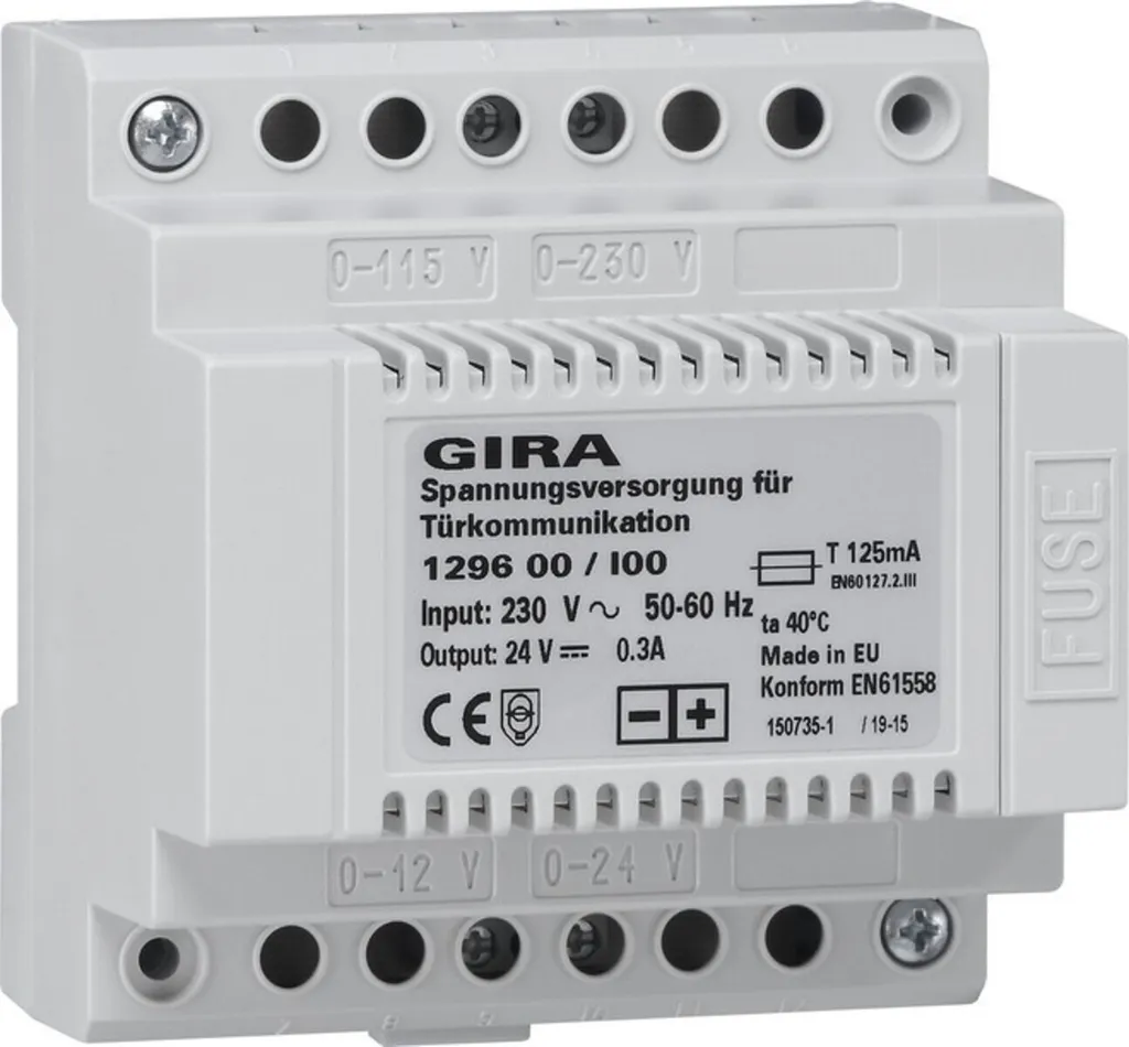 Transformateur GIRA 1296 00 Gris : Solution aux pannes d'interphonie