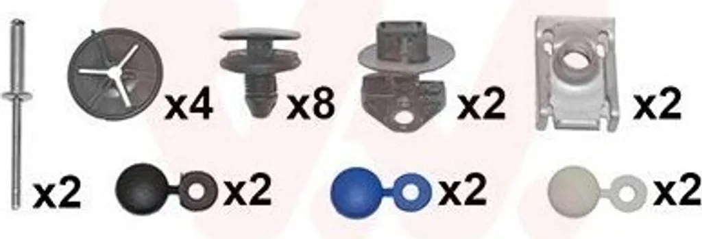 Kit di montaggio, paraurti da VAN Wezel (4042793) Kit di montaggio della carrozzeria