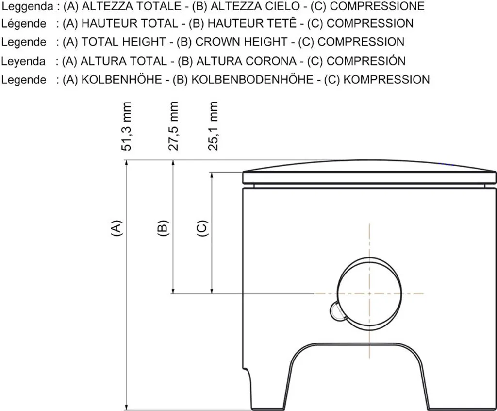 Piston Malossi 2T 52mm axe 13 sélection 00 : stop perte de puissance - 2