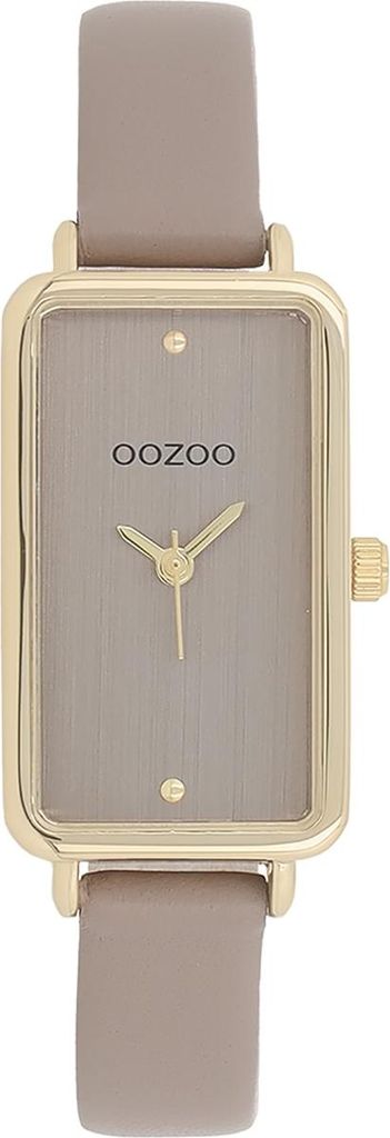 Oozoo Armbanduhr taupe braun Leder Timepieces Damen Analog-Quarzuhr UOC11531