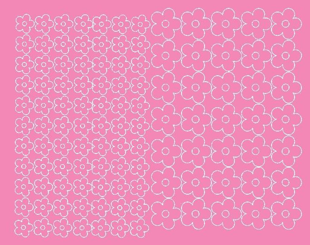 Aufkleber für Fahrradhelme, Blumen, 112 Stück, rosa glänzend