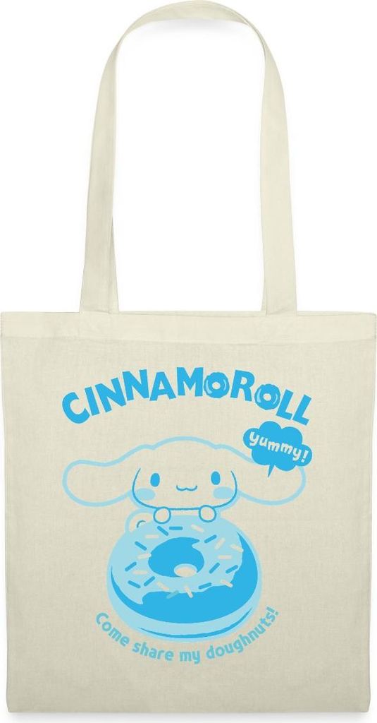 Spreadshirt Cinnamoroll Mit Donut Yummy Doughnuts Stoffbeutel, One size, Natur