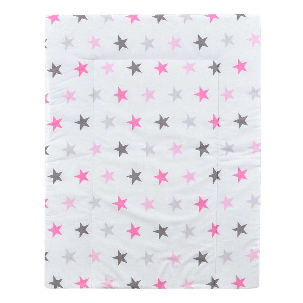 Baby Delux Wickeltischauflage 70x75 cm Wickelauflage Wickelunterlage Baumwolle wasserdicht Magic Rosa