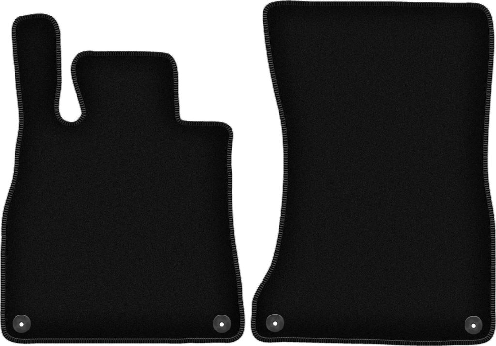 Wielganizator Velours-Autoteppiche vorne – passend für Mercedes S W222 (Limousine, Bj. 2013-2020) – schwarz, passgenau, mit Befestigungen set...