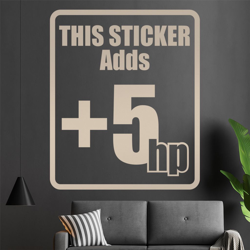 This Sticker adds +5hp Wandtattoo in 6 Größen - Wandaufkleber Wall Sticker - Dekoration, Küche, Wohnzimmer, Schlafzimmer, Badezimmer