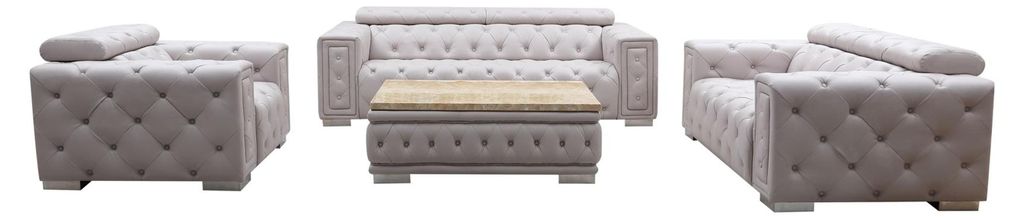 Couch Set Garnitur Polster Design Chesterfield Sofagarnitur 3+1 Sofa Leder Neu