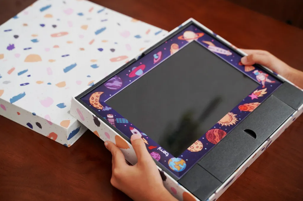 Cornice digitale per bambini Bemi Frame da 10,1 pollici, WLAN con Frameo Blu