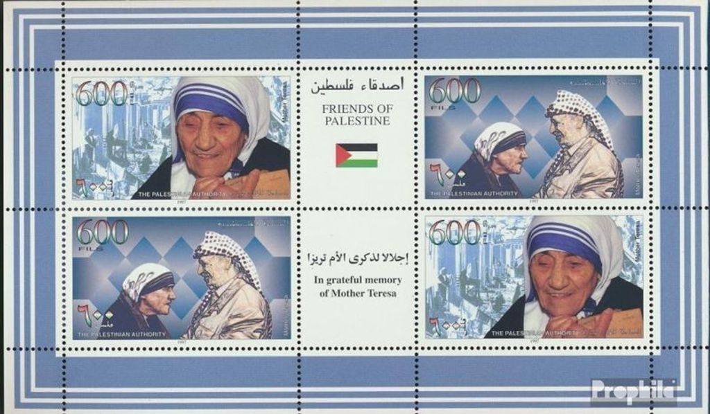 Briefmarken Palästina / Autonomiegebiet 1997 Mi 79-80 Kleinbogen (kompl.Ausg.) gestempelt Freunde Palästinas
