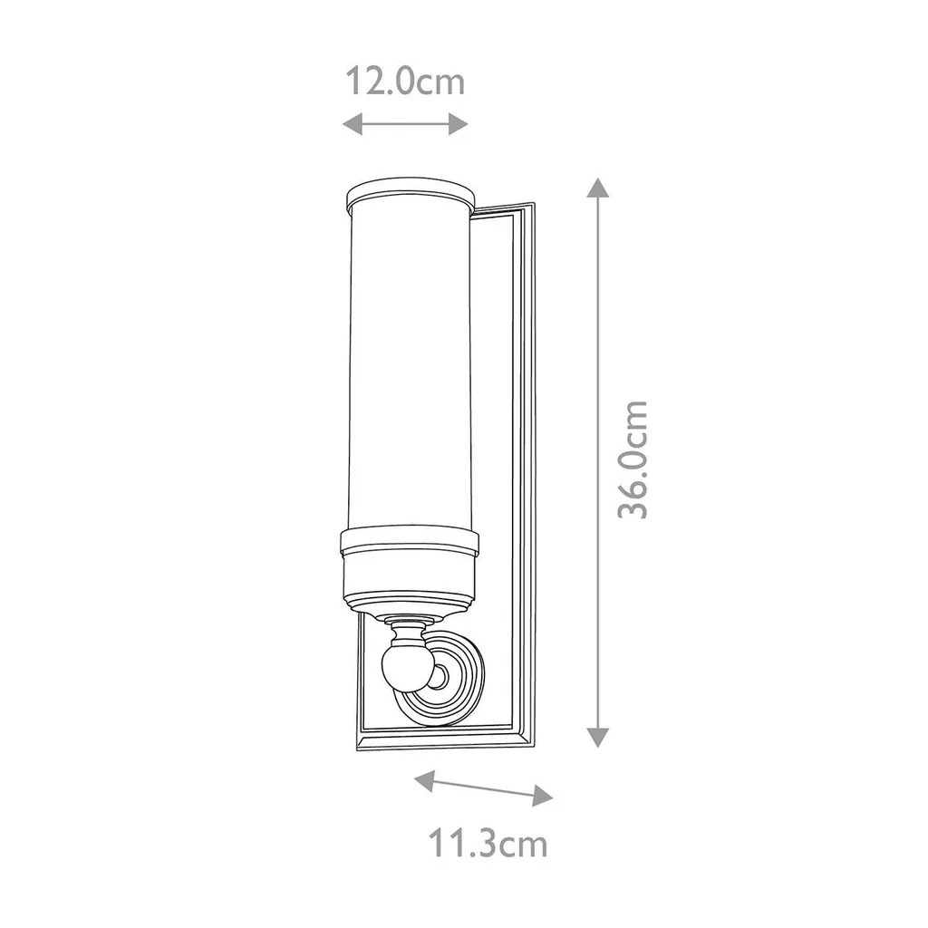 Applique IP44 Worcester Chrome Poli 36x12cm design Elstead Lighting - 5
