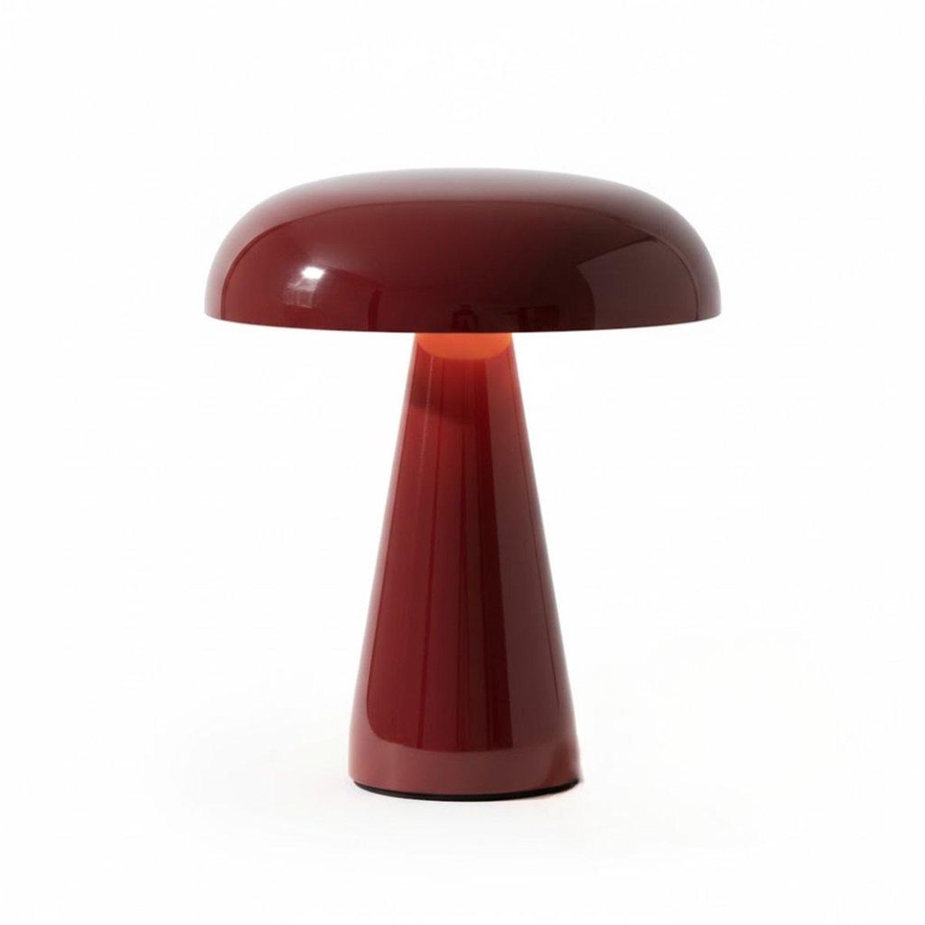 Retro Tischlampe Bordeaux-Rot – 3 Lichtmodi Touch dimmbar, Produktbild 