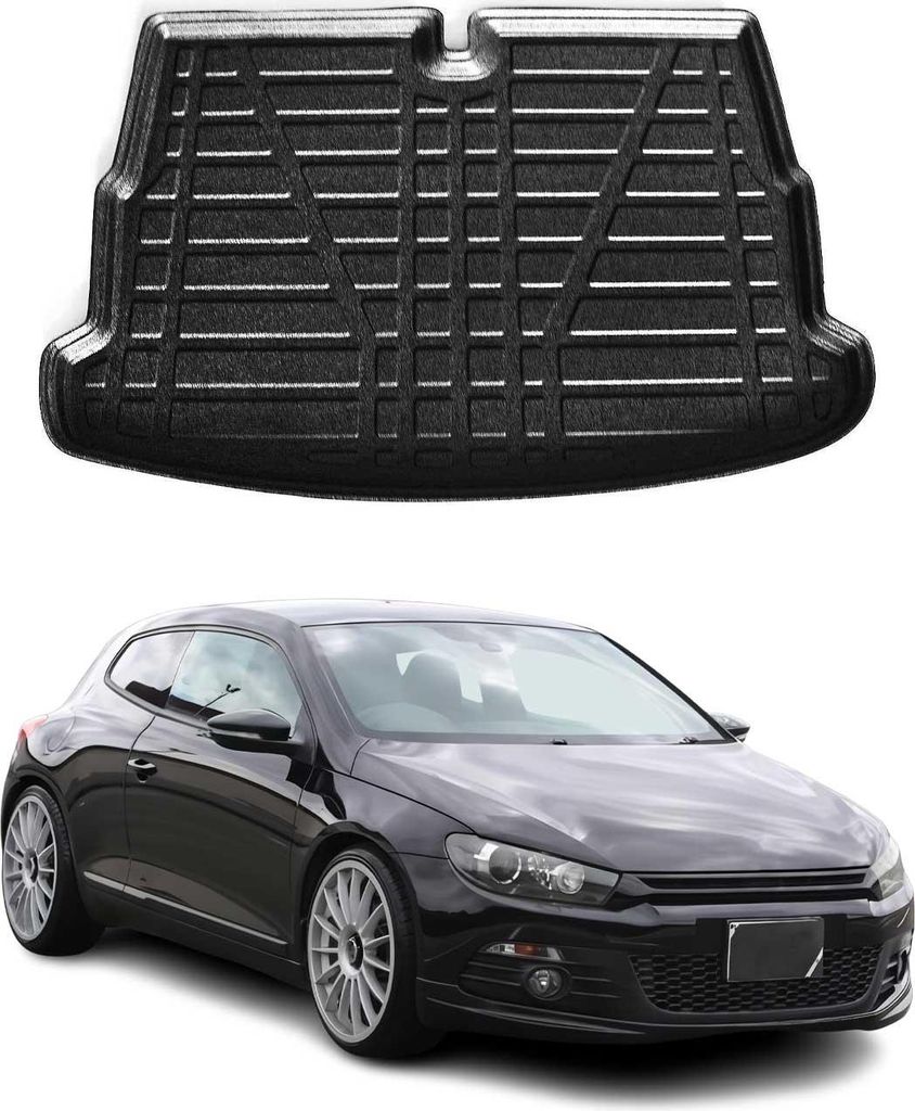 Kofferraumwanne Laderaumwanne für VW Scirocco 2009-2017 3tür Gummi TPE Schwarz