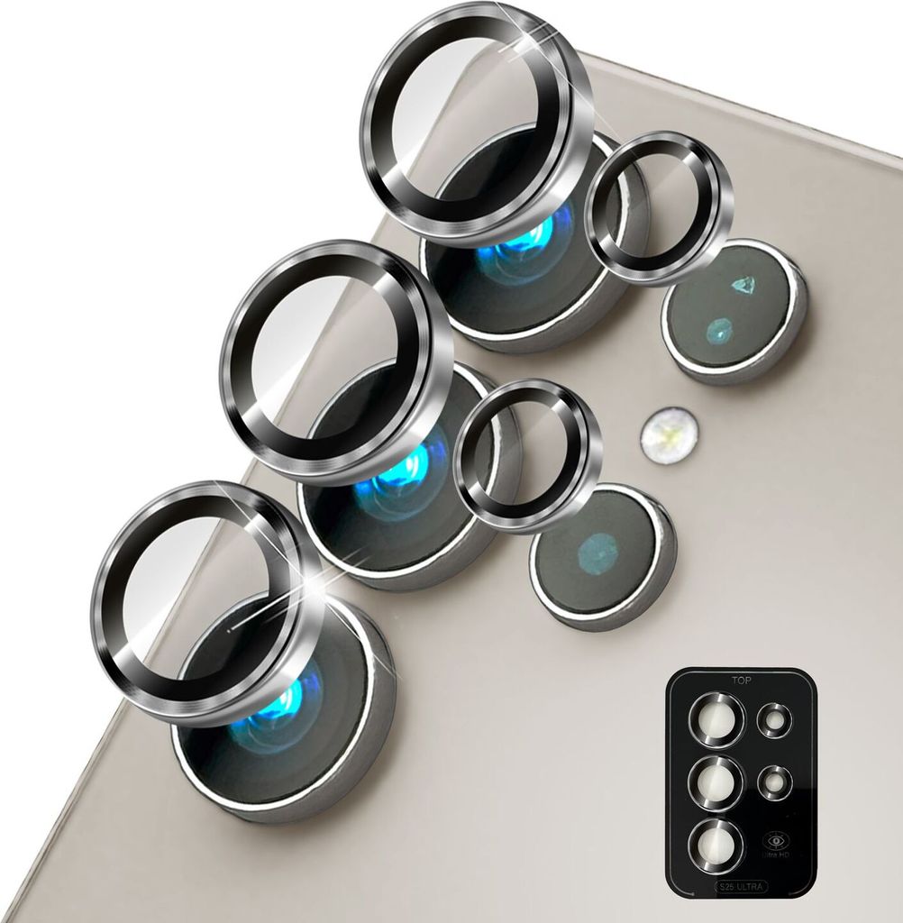 NALIA Focus.Pro CLX für Samsung Galaxy S25 Ultra - Kameraschutz - Titan Grau