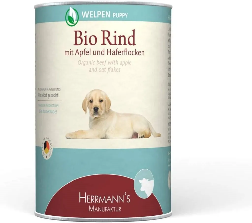 Scorta 12 Lattine Herrmanns Welpe Manzo 400g | Cibo Cuccioli Bio
