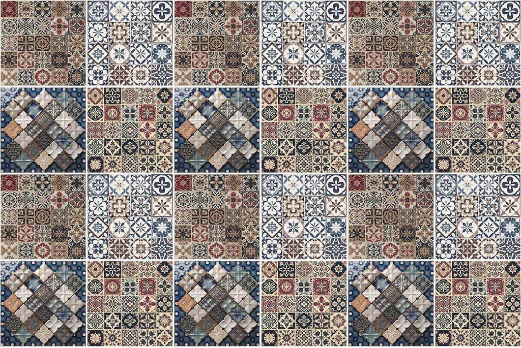 Fliesenaufkleber 10×10 cm – 24 Stück – Selbstklebend – Wasserfest – Pflegeleicht – Hitzebeständig – Für Küche & Bad – Mosaik mit...