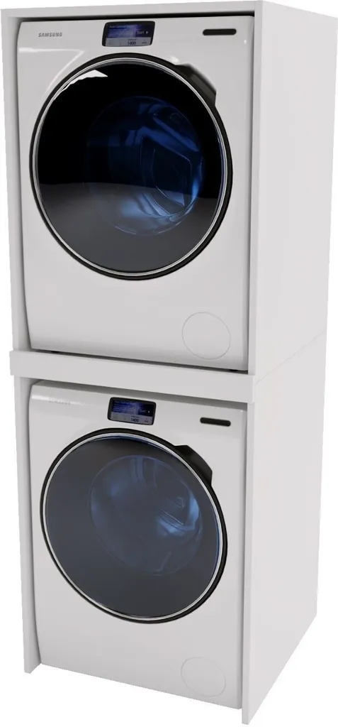Meuble de rangement pour machine à laver 180cm CraftPAK blanc mat