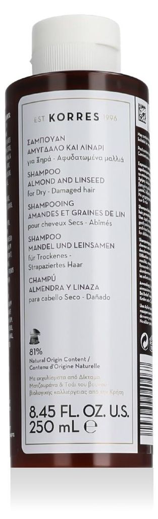 Shampooing KORRES à l'amande et aux graines de lin pour Image du produit 