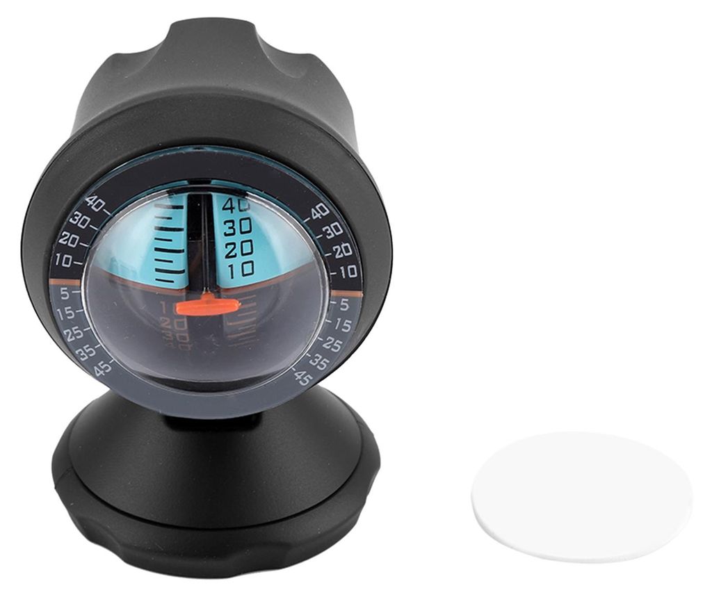 mit selbstklebendem Auto-Neigungsmesser, schwarzer verstellbarer Neigungsmesser, für Autos