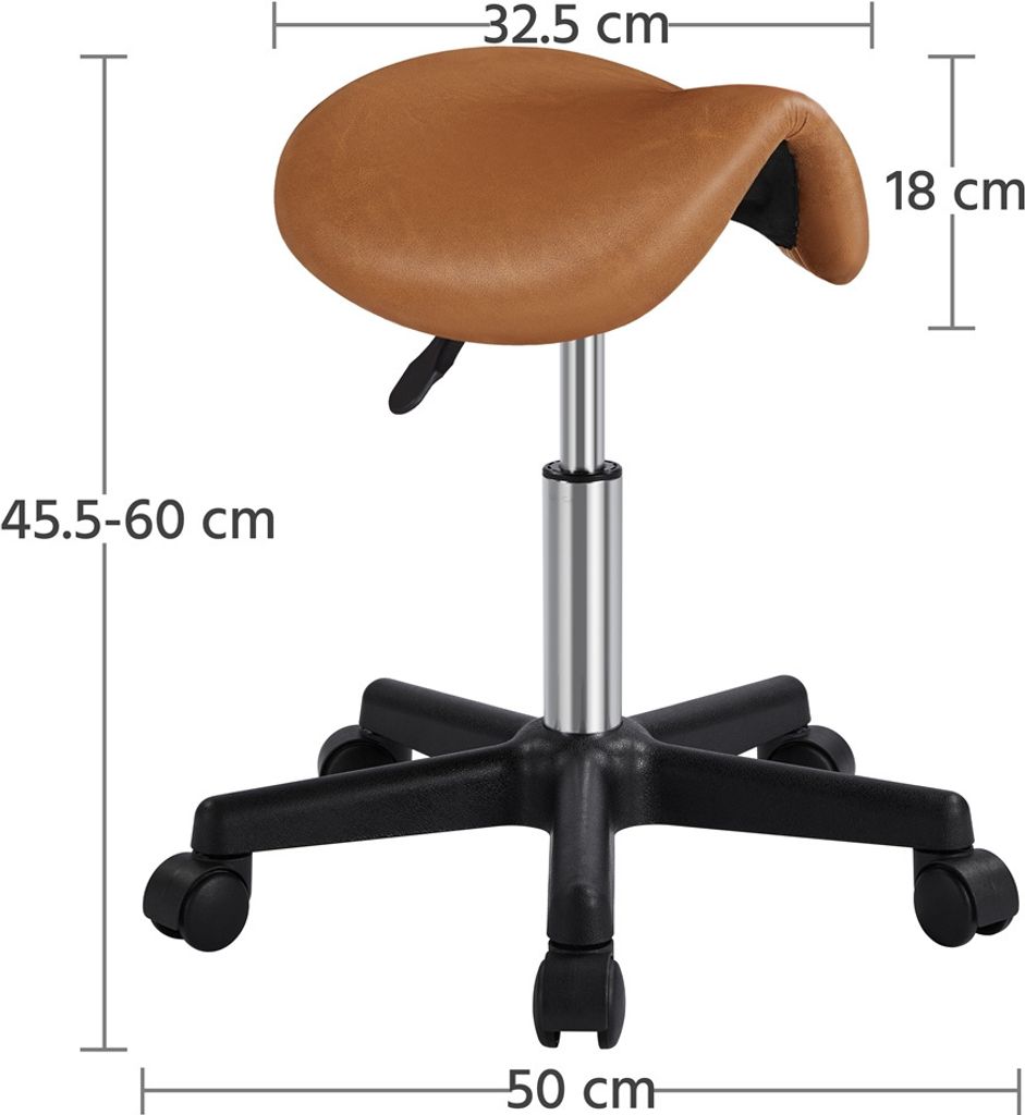 Yaheetech Sattelhocker Rollhocker Arbeitshocker Drehhocker Produktbild 4