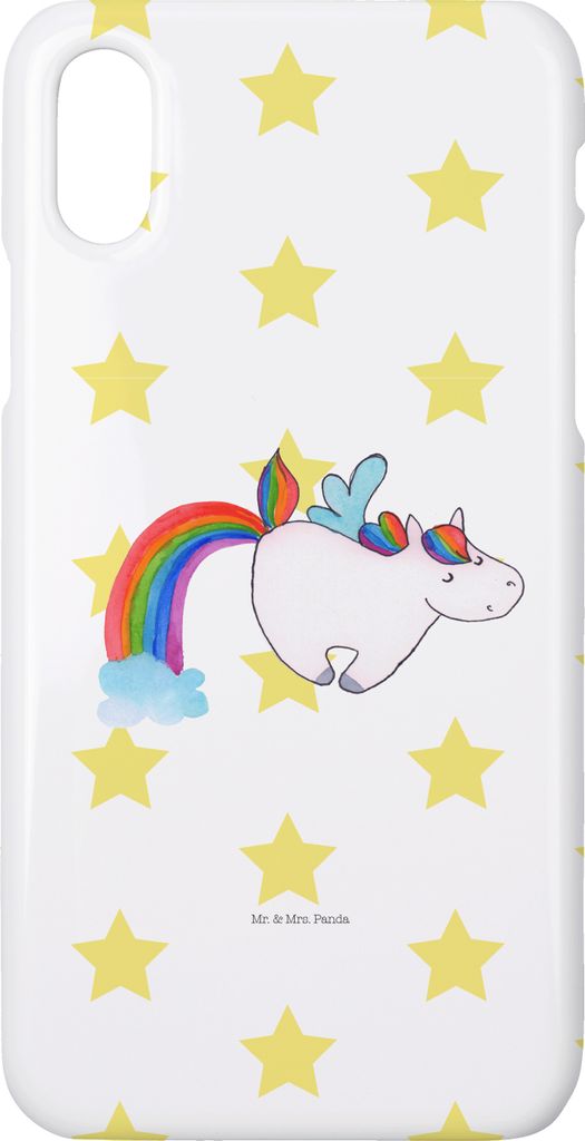 Mr. & Mrs. Panda Iphone 10 Handyhülle Einhorn Fliegendes Pferd - Weiß - Geschenk, Cover, X, Realität, Unicorn, Handy, Hülle, Regenbogen, Spiele...