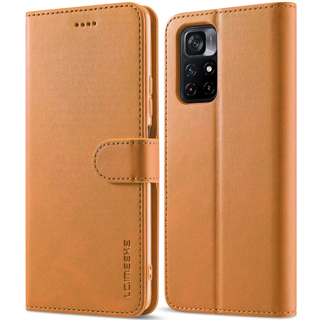Dedux Custodia Cover per Xiaomi Poco X5 PRO 5G, [Funzione Stand] Premium Pu Flip Cover con Chiusura Magnetica. Marrone