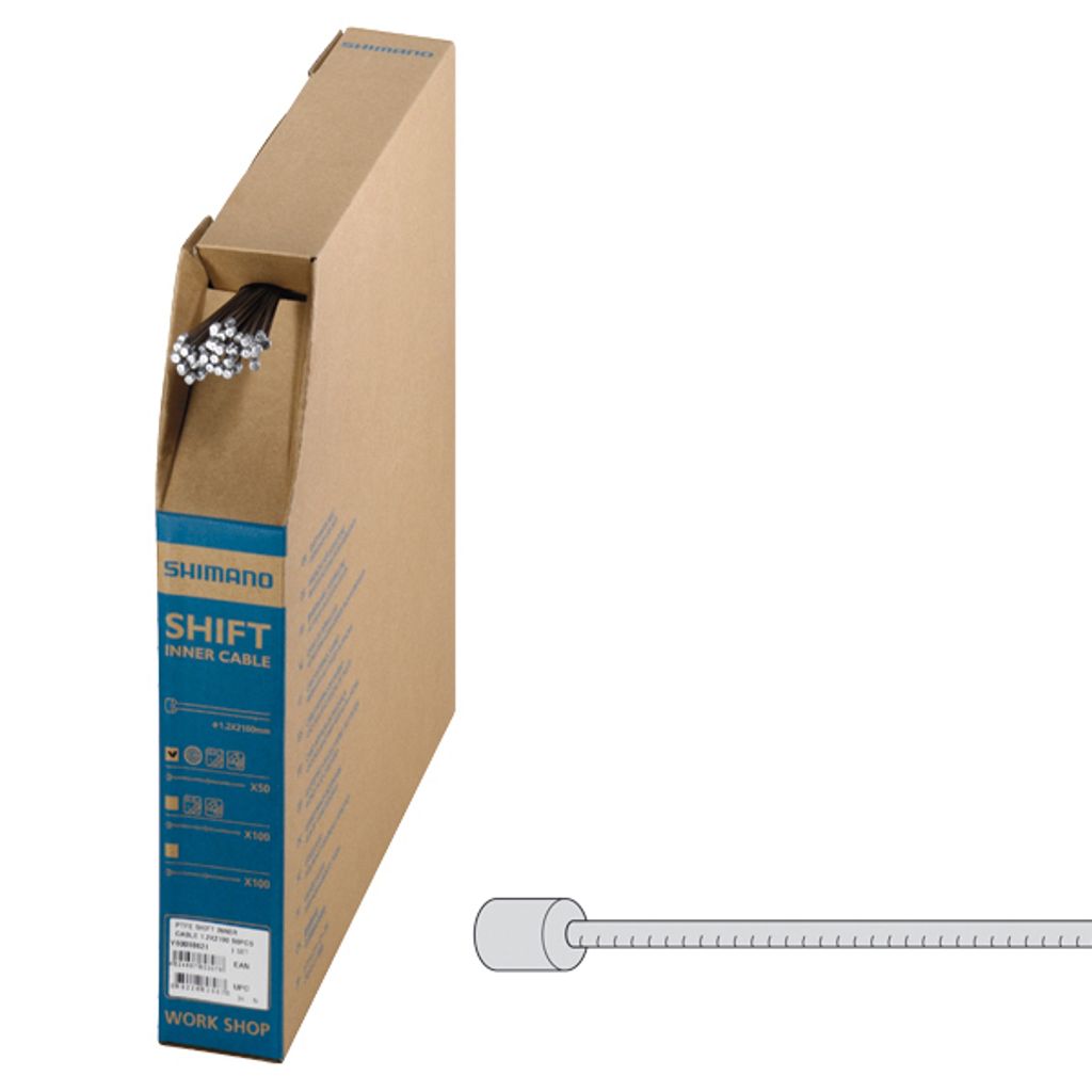 Shimano Schakel Binnenkabel 1,2 x 2100 mm (100 Stück) Produktbild 