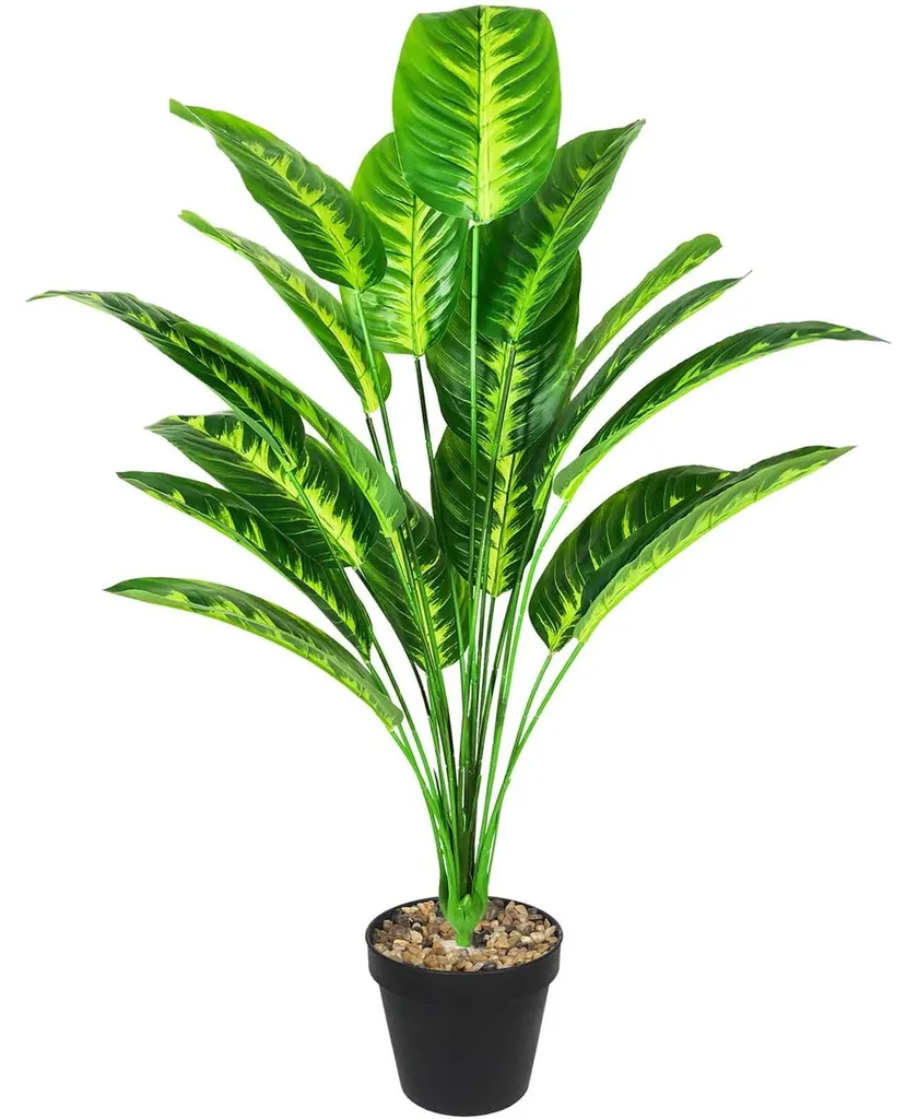 Bananier artificiel sans entretien 80 cm - Déco tropicale pour intérieur