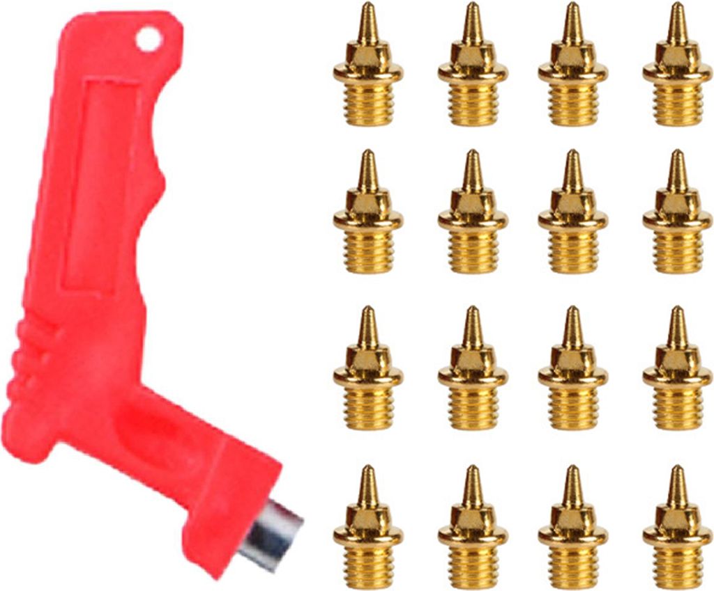 100 Stück Track-Spikes Kohlenstoffstahl für Lauf- und Cross-Country-Schuhe mit Spike-Schlüssel für Sprint-Sport-Laufschuhe