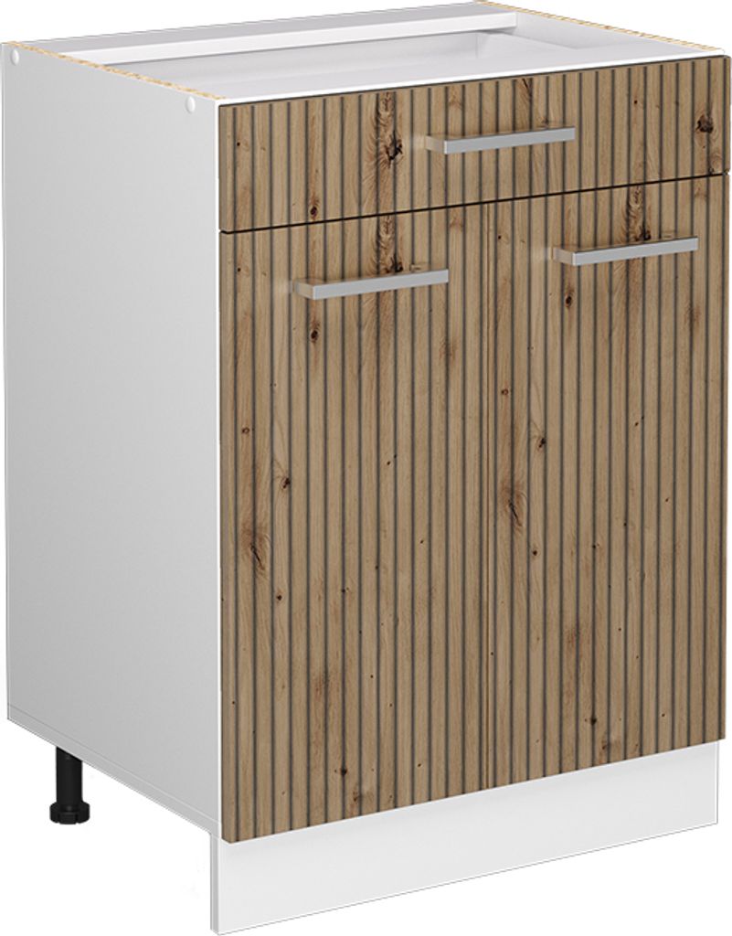Küchenunterschrank Vicco R-Line Artisan-Eiche 60 cm mit Schublade, ohne Arbeitsplatte, Model 49219