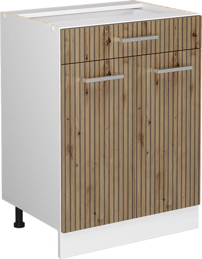Mobile Base Cucina Vicco R-Line 60 cm Rovere Bianco | Design Minimal