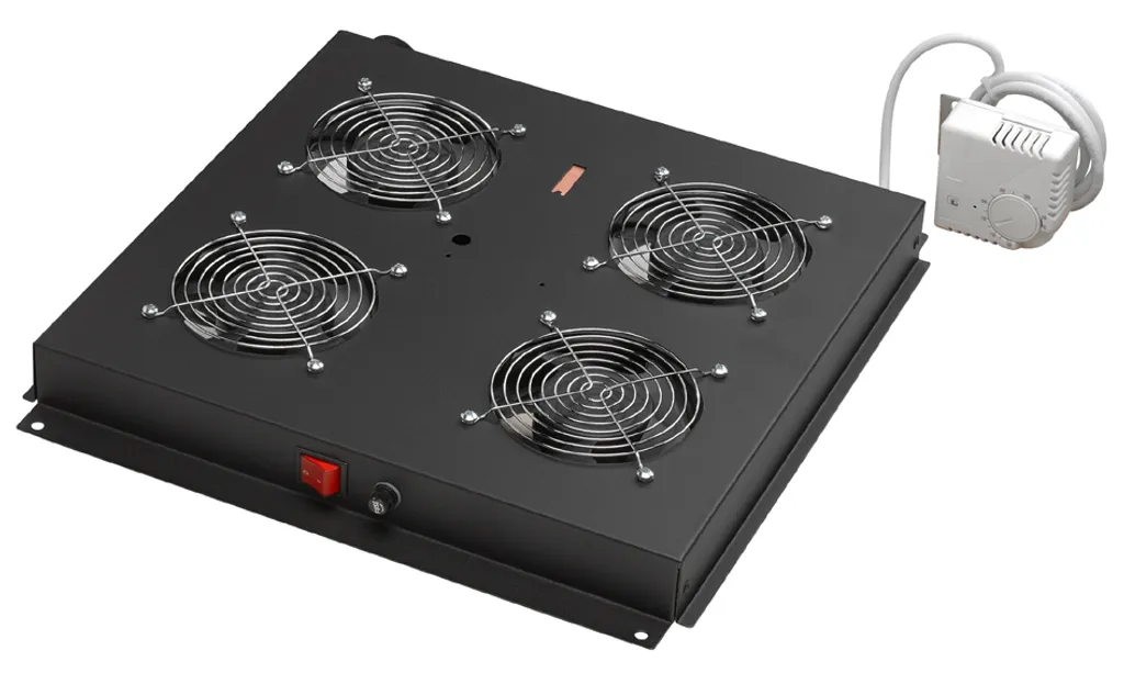 DIGITUS Unité de ventilation de toit 2 ventilateurs pour coffret 19" Gris