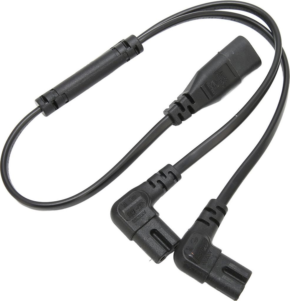 IEC320 C8 to Dual C7 Cord Male to Female 1 in 2 Out AC Image du produit 