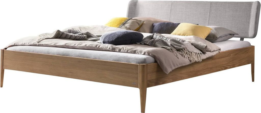 Hasena Lounge Pienza Bettgestell Massivholz Kopfteil gepolstert