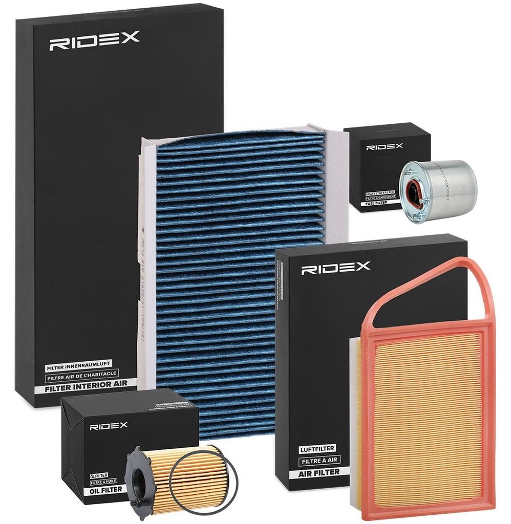 RIDEX Filterset Inspektionspaket Filtersatz für RENAULT Clio III Schrägheck (BR0/1, CR0/1) passend für PEUGEOT 308 SW II 308 SW I (4E, 4H) 307 (...
