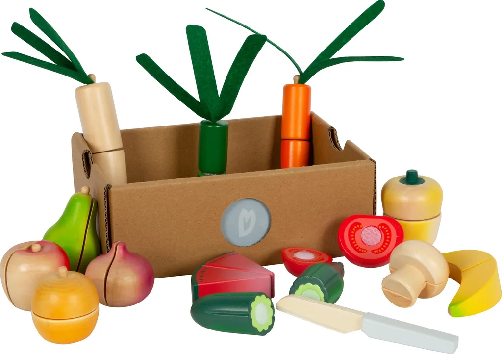 Small Foot Jeu de découpe de légumes en bois Frais 14 pièces 11444