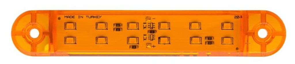 LED Seitenmarkierungsleuchte 12 LED 12-24V 130mm, gelbe Farbe