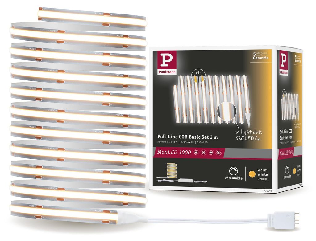 Paulmann MaxLED 1000 : Kit de base pour ruban LED COB Image du produit 