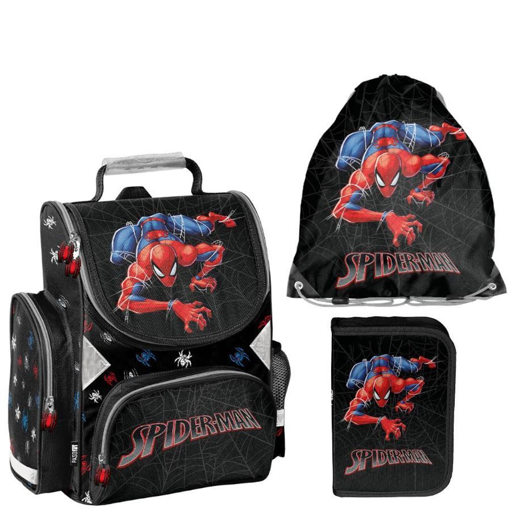Schulranzen 3-tlg. Set für Mädchen & Jungen SPIDERMAN – Produktbild 