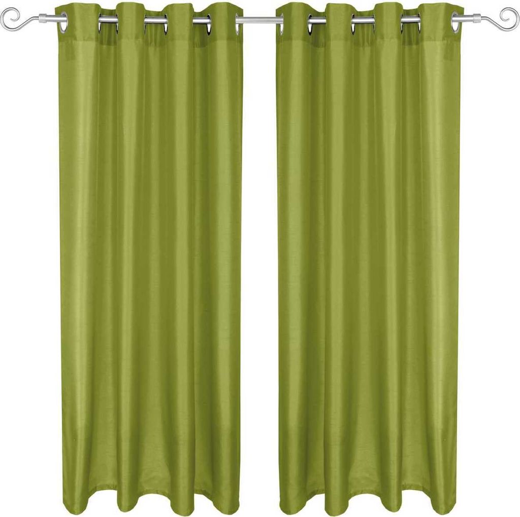 Blickdichter Dekoschal mit Ösen ( Innen Durchmesser ca. 4cm ) im 2er Pack, Fertiggardine Alessia in vielen Größen und Farben