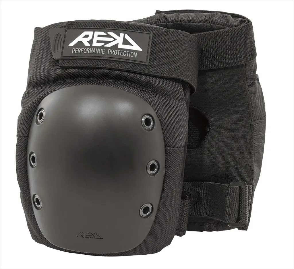 Genouillères de Skate Rekd Ramp Knee Pads Noires M avec Coque de Protection