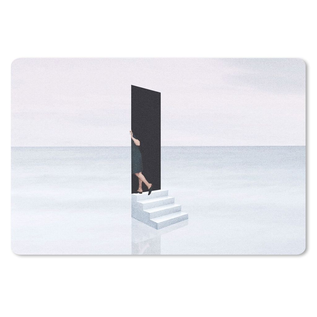 MuchoWow Mauspad Mousepad Vintage - Tür - Abstrakt 27x18 cm - Mousepads - Maus Mat - Pad - Mausunterlage - Büroartikel - Desk Matten
