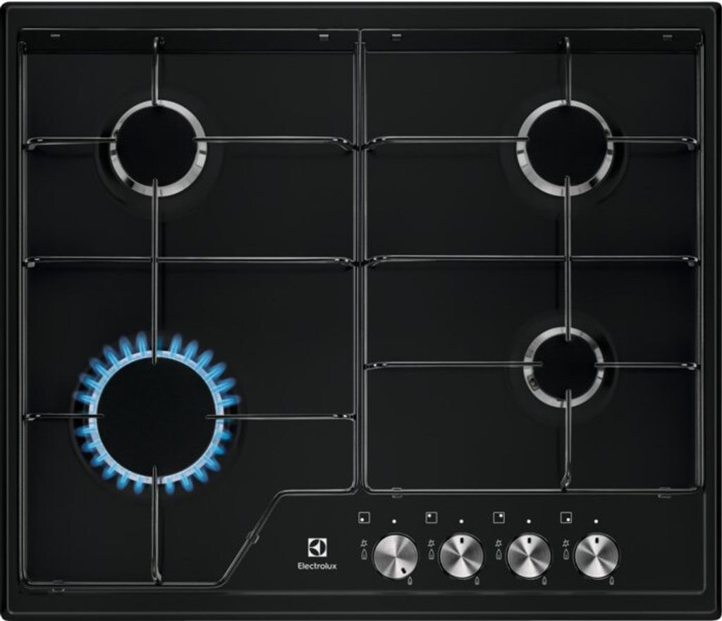 Electrolux EGS6424K Kochfeld Schwarz Integriert 60 cm Gas 4 Produktbild 1