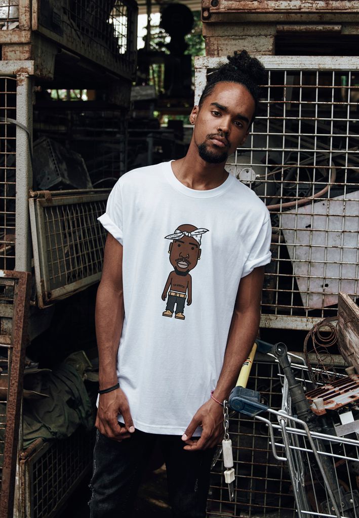 Mister Tee Shirt - LA Sketch weiß - L