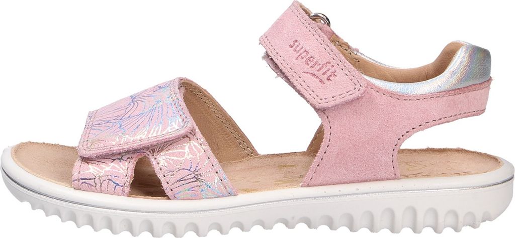 Groot leren meisjes sandalen met glitter goud online bestellen