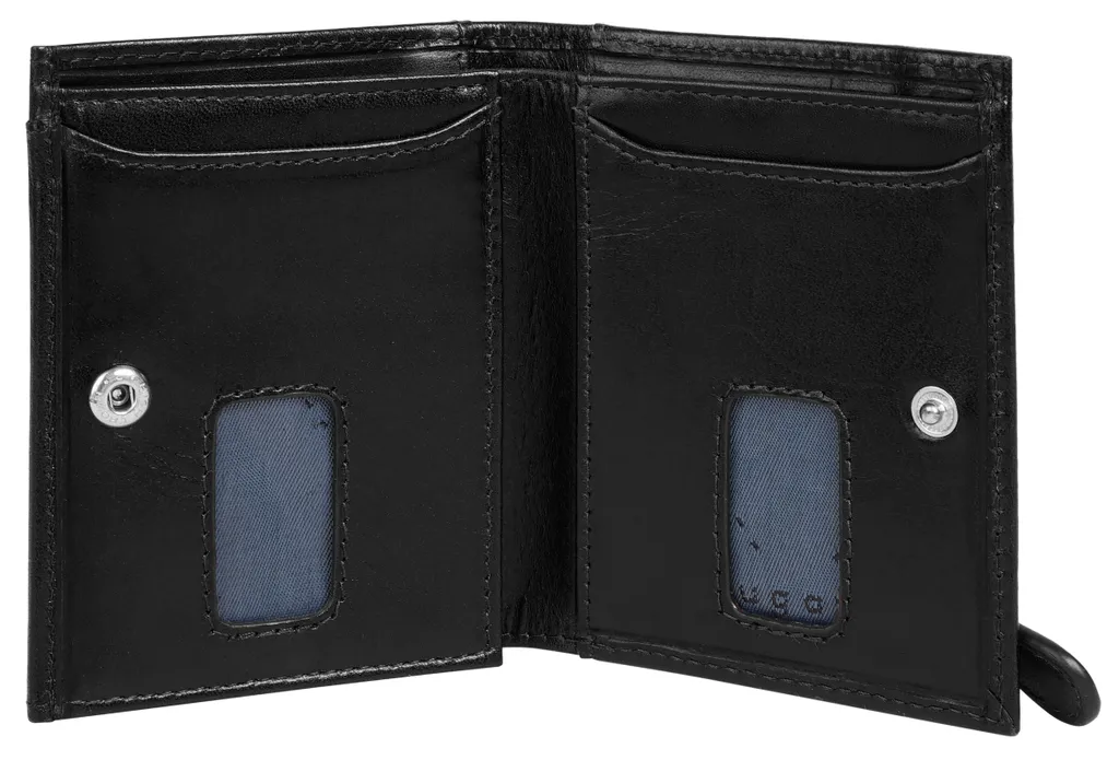 Mini Portefeuille Bugatti Secure Slim Zip Noir - Protection et Style - 12