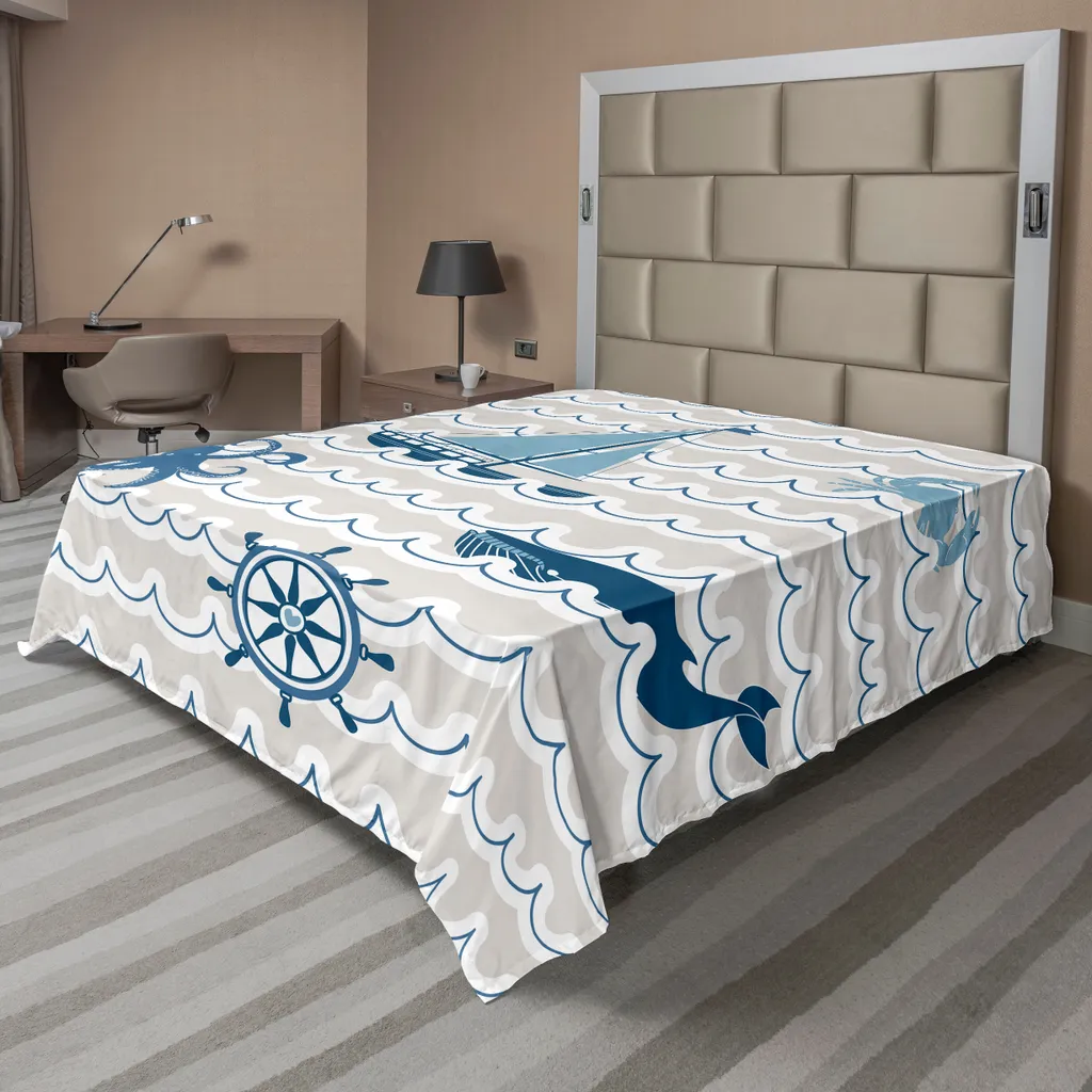 Lenzuolo Nautico Balena e Polpo ABAKUHAUS 275x260 - Idea Regalo Casa