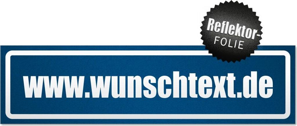www.wunschtext.de Domain invertiert Magnetschild Schild magnetisch