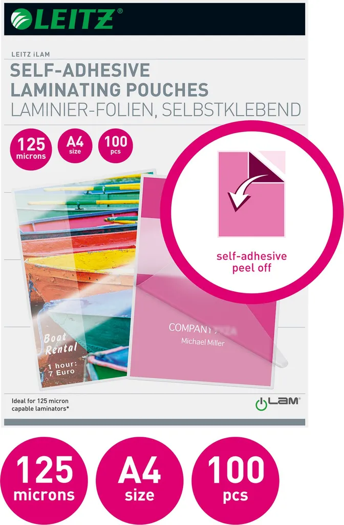 Pellicole Leitz A4 250 Micron Autoadesive - Trasforma i tuoi Documenti