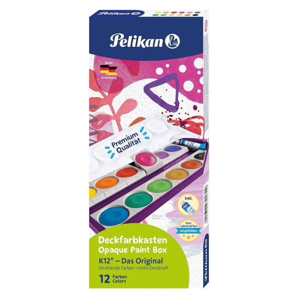 PELIKAN 701327 Scatola colori opachi 735K/12 - 12 colori + Immagine del prodotto 