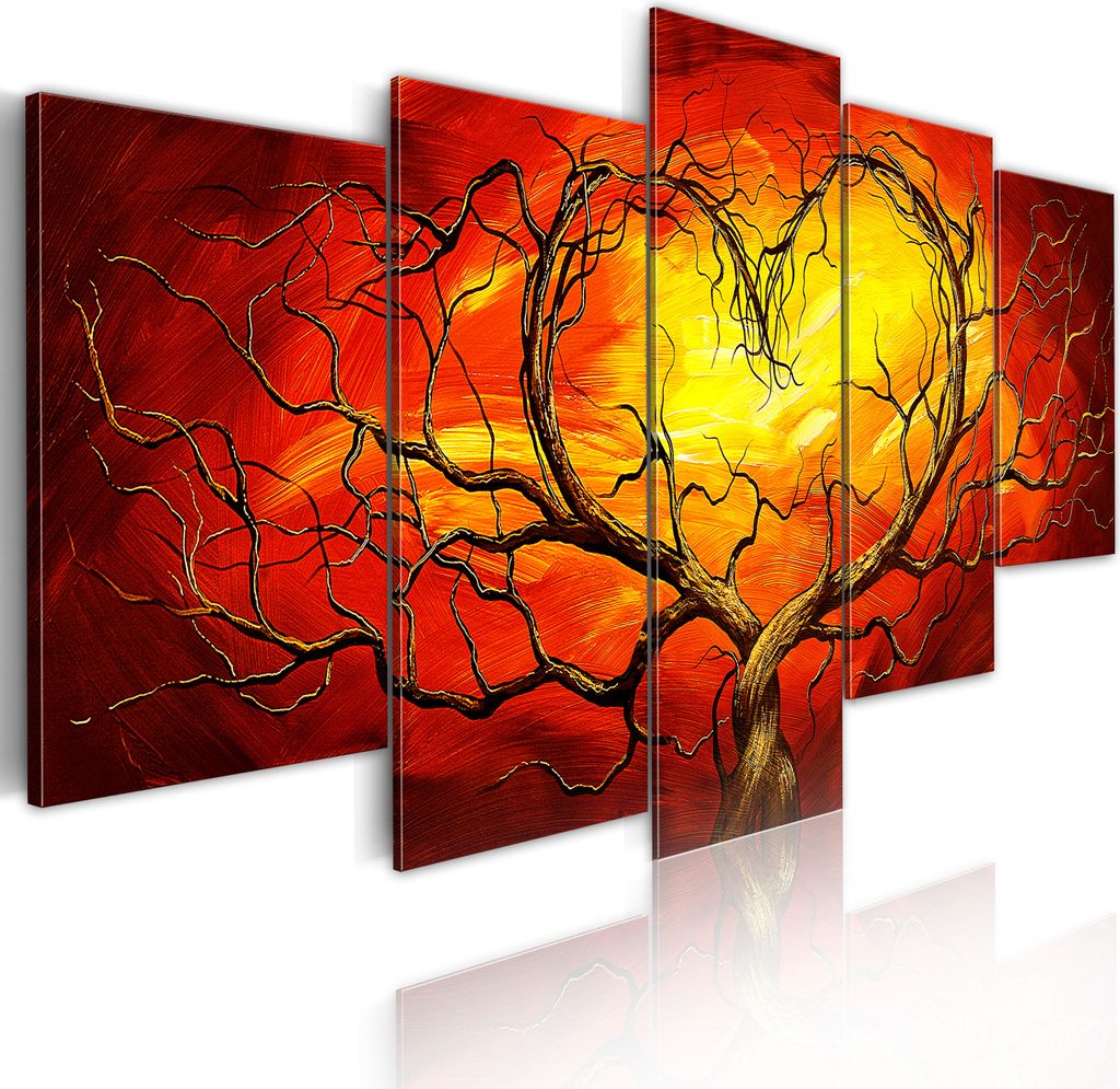 Leinwandbilder 200x100 cm 5722 Vlies Leinwandbild 5 tlg Kunstdruck modern Wandbilder XXL Wanddekoration Design Wand Bild LOVE